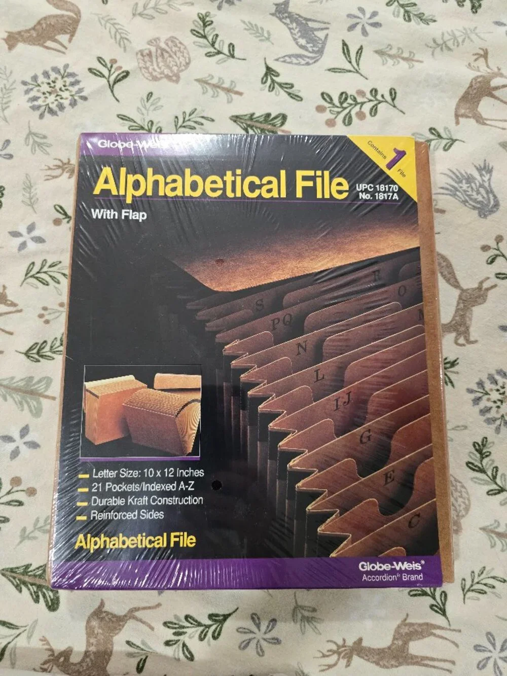 New Unopened Alphabetical File Letter Size 21 Pocket Indexed A-Z Accordion Style